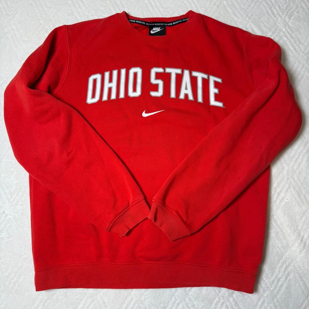 Collegiate Varsity Nike Ohio State Buckeyes Crewneck Sweatshirt M Red